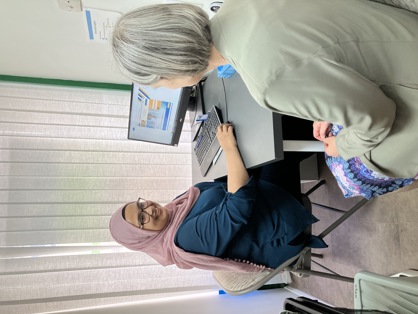 Pharmacist doing consulation with woman